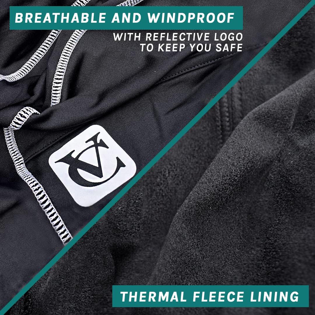Windproof Fleece Lined Skull Cap Beanie for Cycling & Running - VeloChampion Thermo-Tech