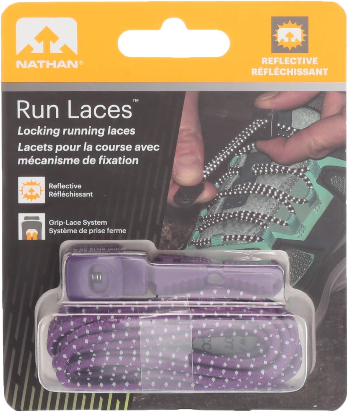 Nathan Elastic, No Tie Shoe Laces for Running and Active Sports