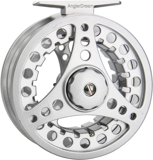(1/2WT 3/4WT 5/6WT 7/8WT) Fly Reel with Line Combo Aluminum Alloy Large Arbor Fly Fishing Reels Weight Forward Fly Line with Braided Backing Taper Leader Pre-Tied