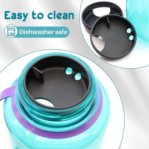 LUTQ 2-Pack Silicone Splashguard for Nalgene, Splashguard Lid for Nalgene Splash Guard 32 oz 53mm Wide Mouth Water Bottle Accessories, for All Wide-Necked Bottles with 53 mm Opening