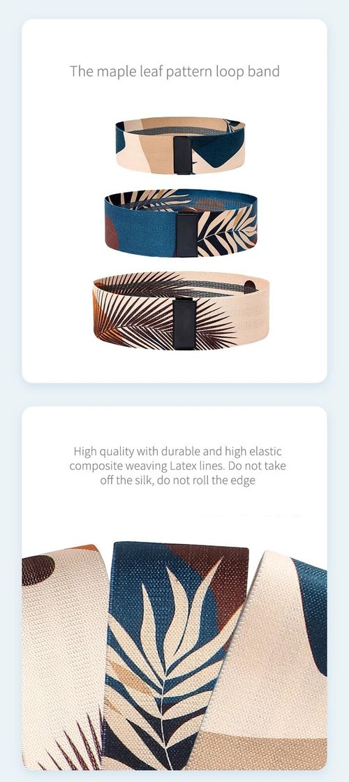Resistance Bands Set of 3, Exercise Bands, Booty Bands