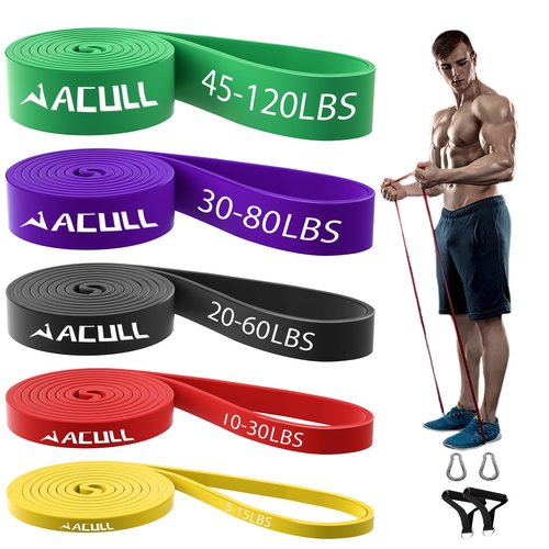 Resistance Bands Set for Pull Ups & Full Body Workouts, Exercise Bands for Men and Women, Multi-Level Workout Bands with Carry Bag, Strength Training & Physical Therapy