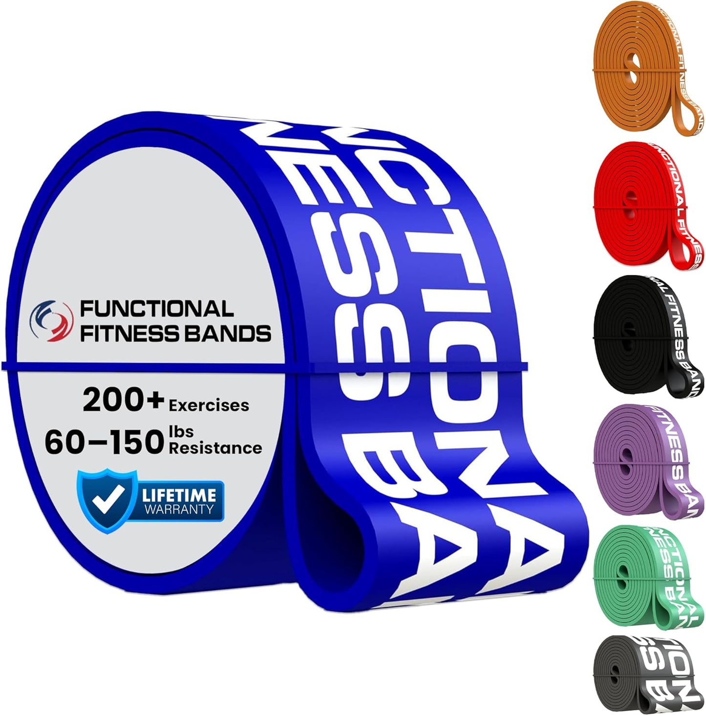 Pull Up Resistance Bands for Functional Fitness | 5-15 lbs Stretch Bands for Workouts