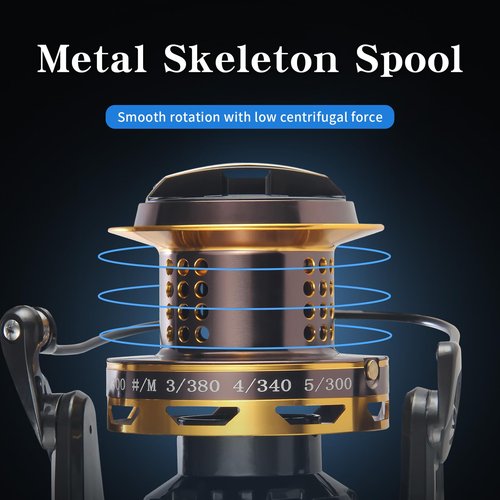 Big Game Surf Spinning Fishing Reel 8000/12000,20KG Drag Power Backlash-Free Bearings,Metal Reel Seat,Zinc Alloy Gear for Saltwater Inshore and Offshore Fishing (HT-surfBG-8000)