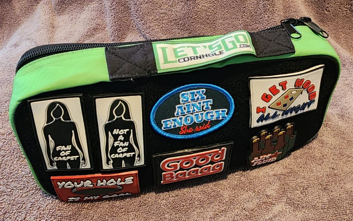 Chief INDAHOE.. Funny Cornhole Patch Name if Chief Sounds Like in The Hole one of Our Best Sellers has Hook Backing for Easy Attachment to Bags Backpacks
