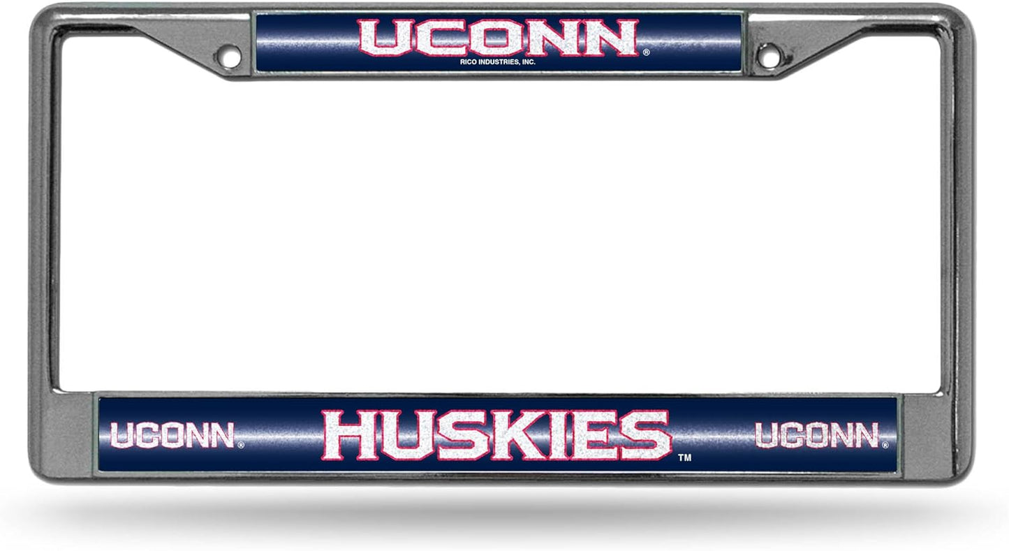 Rico Industries NCAA 12" x 6" Silver Bling Chrome Car/Truck/SUV Auto Accessory
