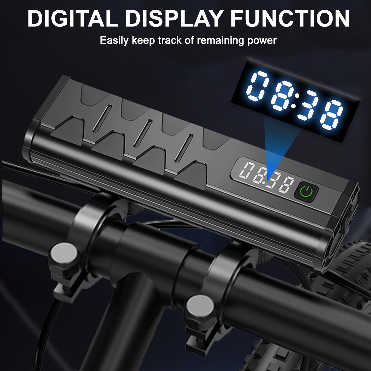 3500 Lumen Bike Lights, USB-C Rechargeable Bicycle Light, Super Bright Bike Lights for Night Riding, IP65 Waterproof Bicycle Headlight, for Commuters Adults and Children