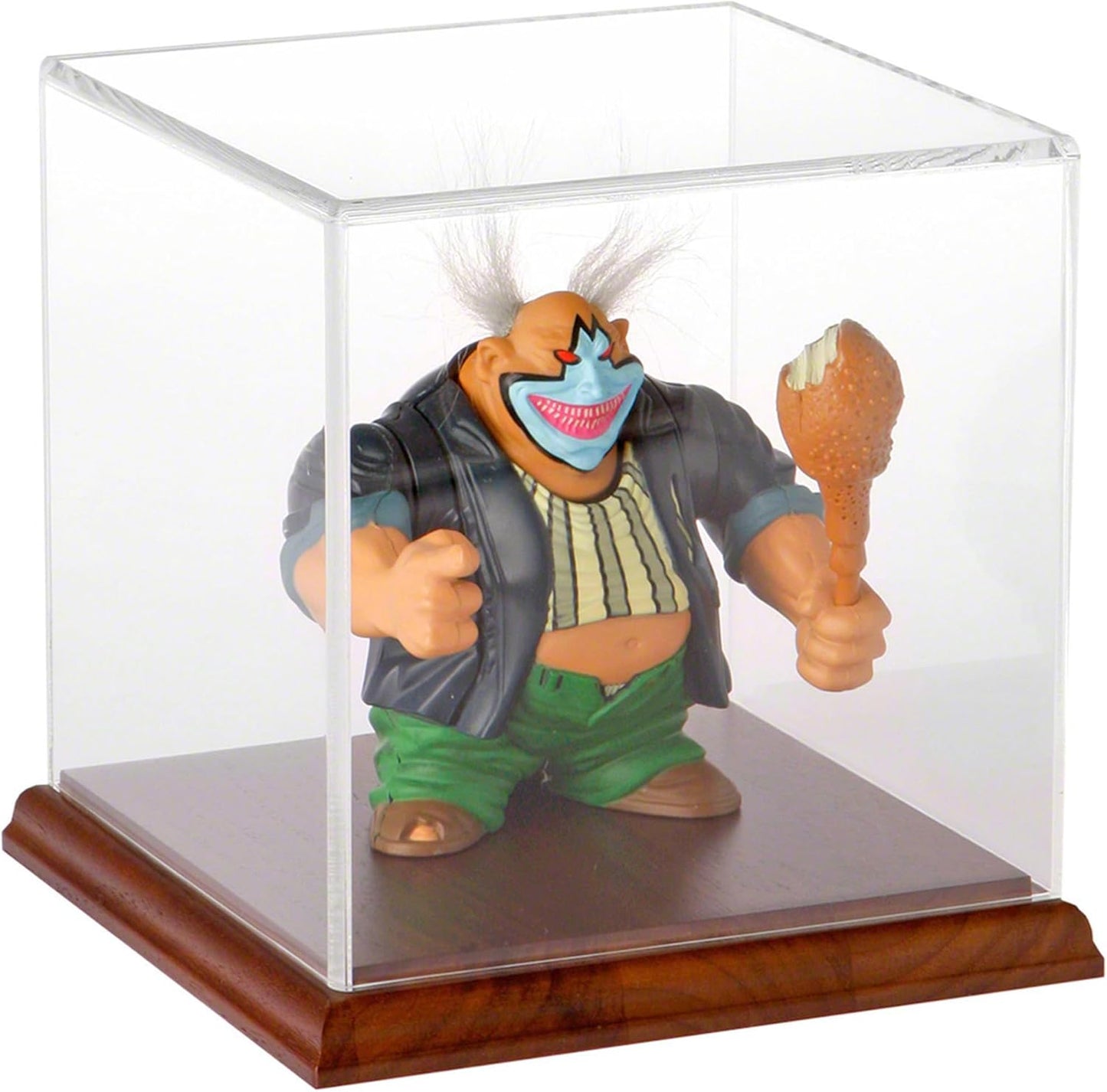 Plymor Clear Acrylic Display Case with Hardwood Base, 6" x 6" x 6"