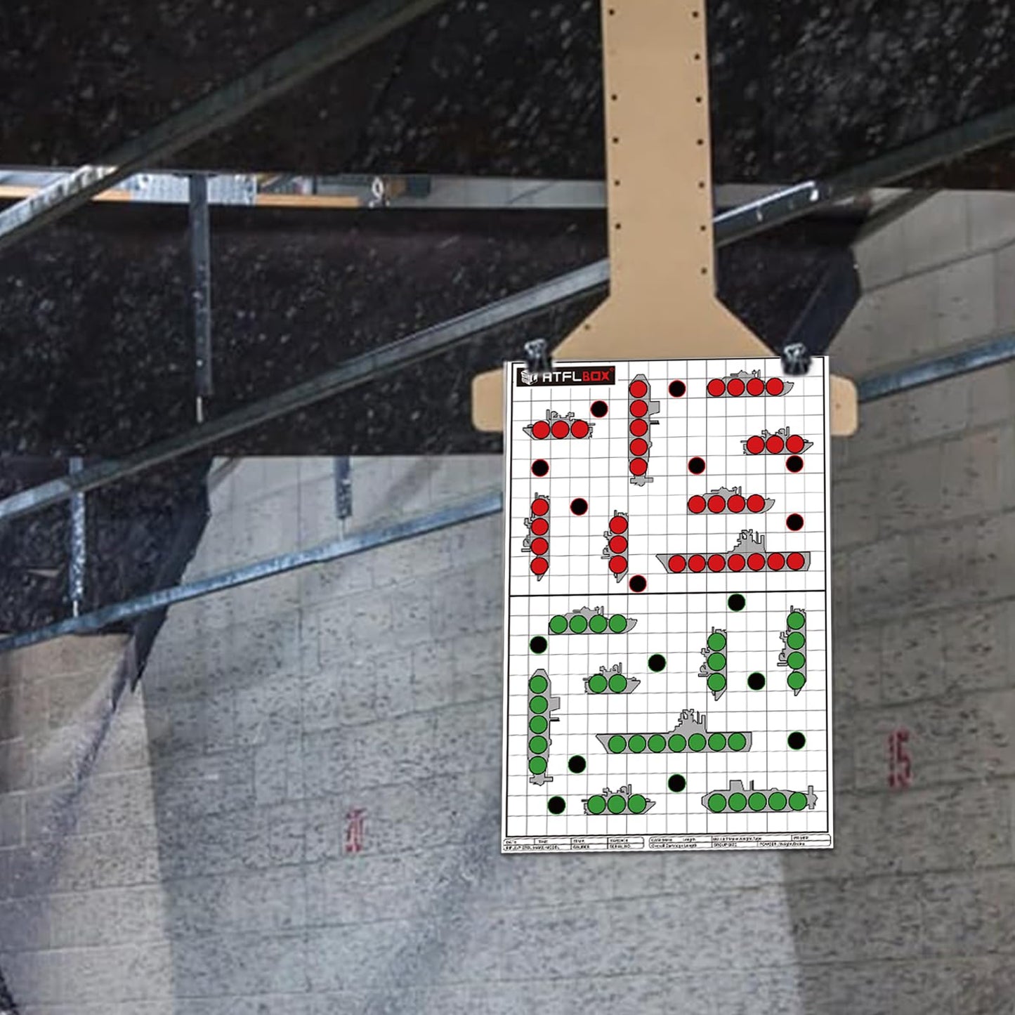 Atflbox 17X25 Inch Battle Target, Highly Visible and Bright Game Targets, Rifle Boats Paper Shooting Targets for Shooting Range or Outdoor Shooting Practice (25 Pack)