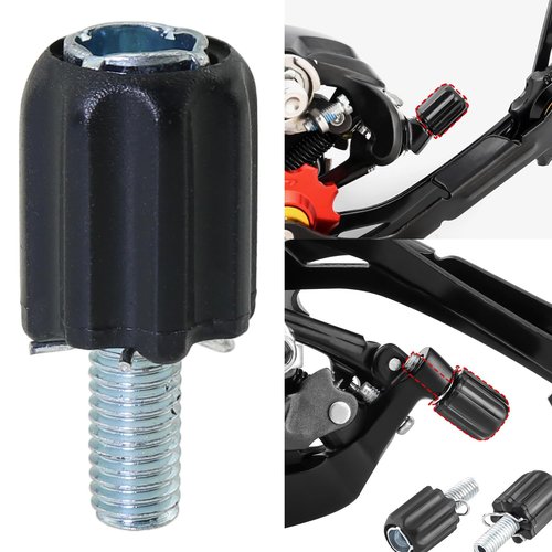 Heyous 6PCS Bicycle M5 Derailleur Fine Adjustment Screw Brake Black Adjustment Screw Barrel Adjuster Bolt for MTB Derailleurs and Front and Rear Paddle Adjustment