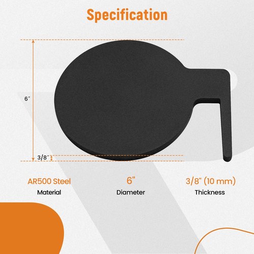 maXpeedingrods 6Pcs AR500 Dueling Tree Paddles 6" X 3/8" Steel Target DIY Shooting Target with Tubes (Black)