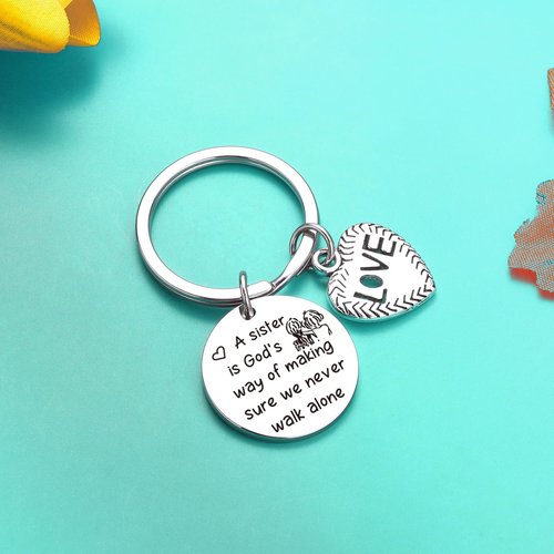 ZQEOU Sister Birthday Keychain Ideas Graduation Jewelry For Big Sister Gift From Brother Stepsister Gift Friendship Gifts For Women Friend Bestie Gifts For Women Best Friend BFF Jewelry