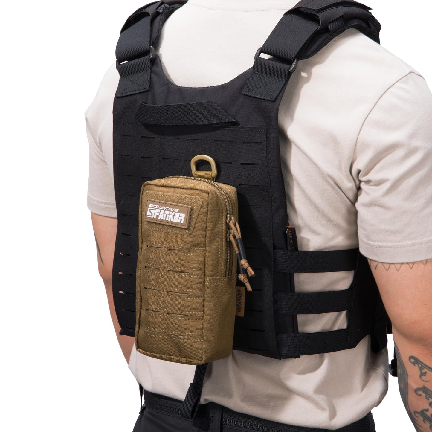 EXCELLENT ELITE SPANKER Tactical MOLLE Pouch EDC Utility Pouches Gadget Organizer Phone Holder Waist Bag Tool Pouch（Coyote Brown