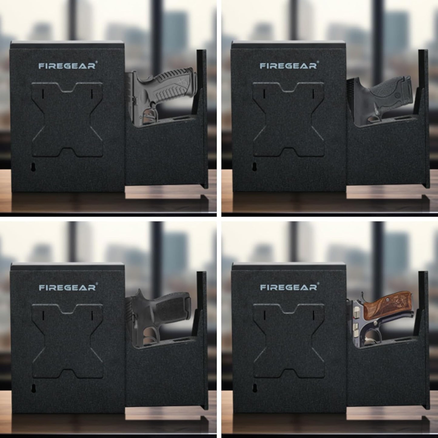 FIREGEAR Carbon Steel Gun Safe with Upgraded Biometric Sensor Unlocks in 0.5s, Stores 20 Fingerprints for Multi-User Access, Childproof Design - Bedside Storage, Nightstand Safe, Compact - Black