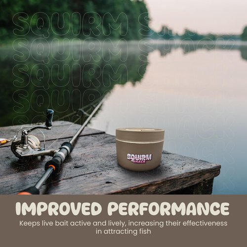 Squirm Shack Insulated Live Bait Storage - Stainless Steel, Compact, Durable, Keeps Bait Fresh and Alive (Original)