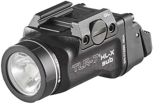 Streamlight 69503 TLR-7 HL-X sub USB 1000-Lumen Rechargeable Rail-Mounted Weapon Light Designed Exclusively for Glock 43X/48 MOS, 43X/48 Rail, Includes Mounting Kit with Keys, Black