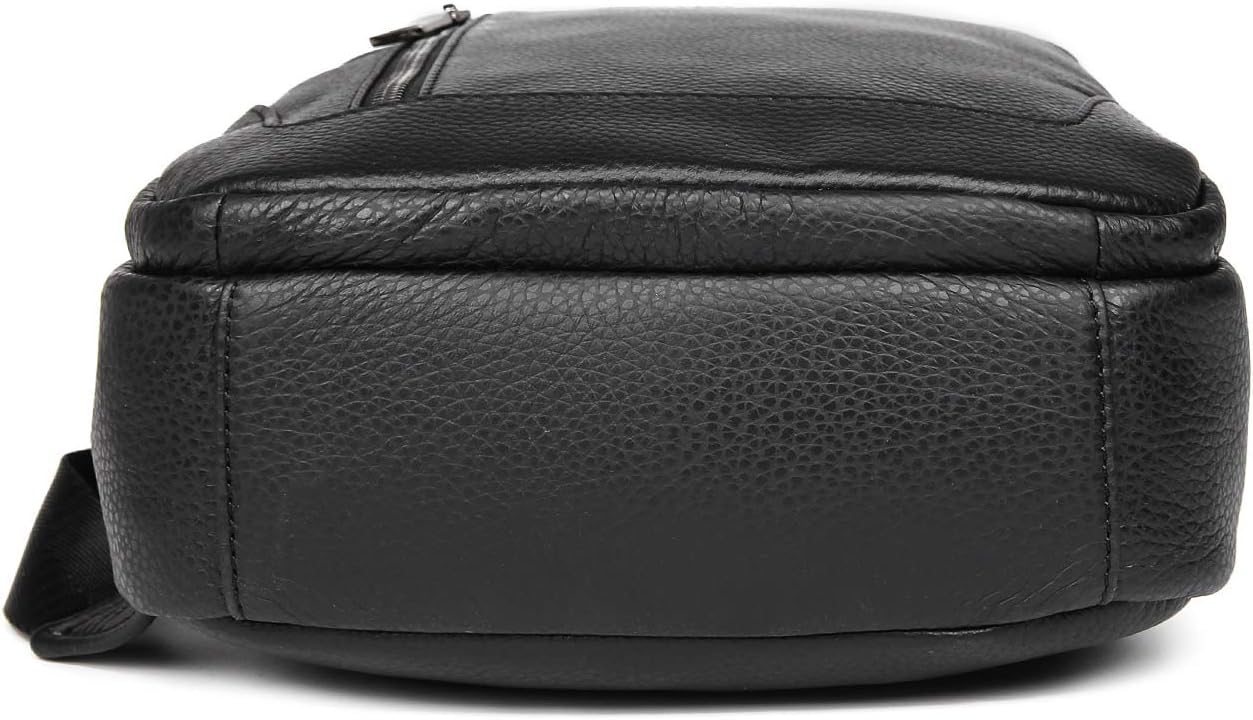 Full Grain Leather Crossbody Sling Bag Chest Backpack Outdoor Travel Hiking Sports Daypacks