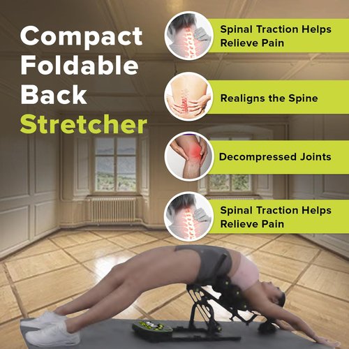 Mini Inversion Table by Mini Stretch, Relieve Back Pain, Re-Align The Spine, Stretch The Back and Neck. 330 lbs. Weight Capacity, Compact Foldable Back Stretcher