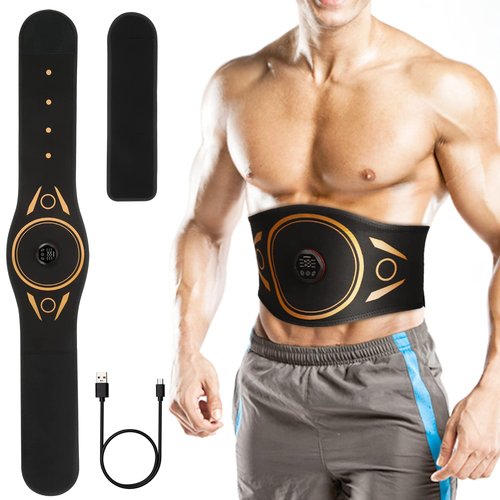Muscle Toner ABS Training Workout Belt Body Abdominal Toning Gear Waist Trimmer Ab Workouts Intelligent Portable Fitness Apparatus for Men Women Abdomen/Arm/Leg Home Office Exercise