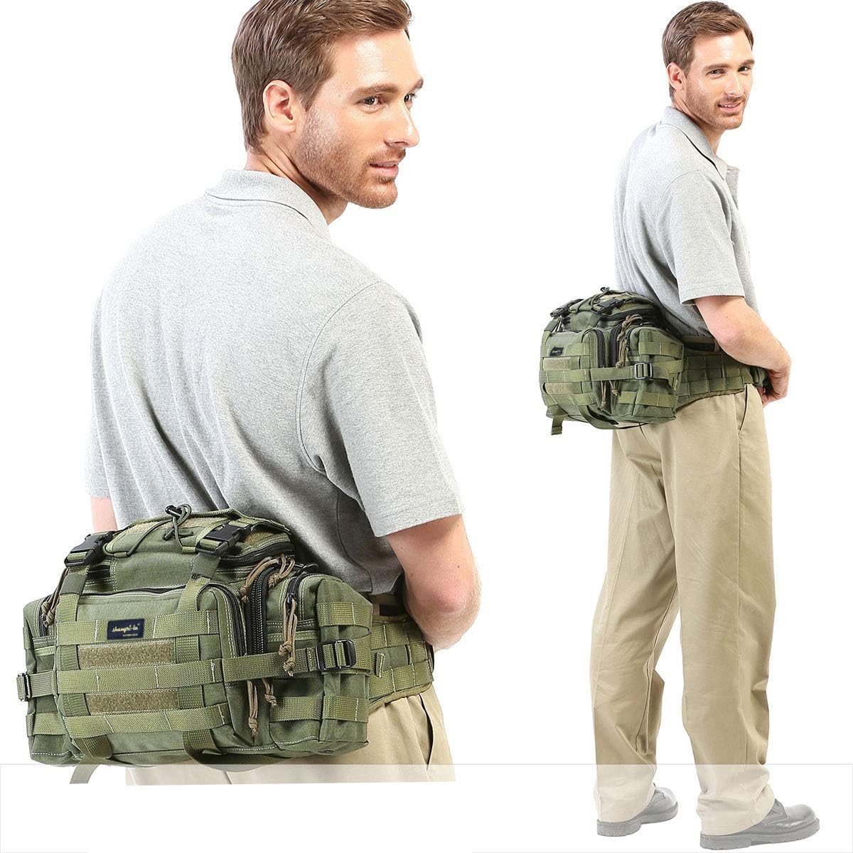 SHANGRI-LA Tactical Range Bag Outdoor Sling Backpack Hiking Fanny Waist Pack