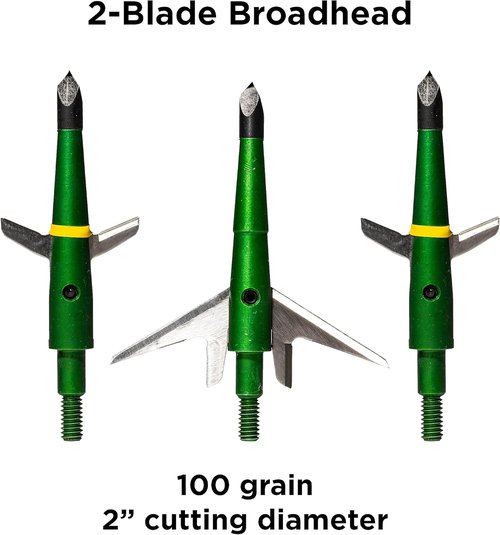 100 Grain Swhacker 2 Blade Mechanical Broadhead - 2 Inch Cut for Precision Hunting