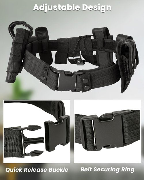 DUPDMKIN Police Belt 10 in 1 Duty Belt for Tactical Security, Military Modular Equipment System Mold