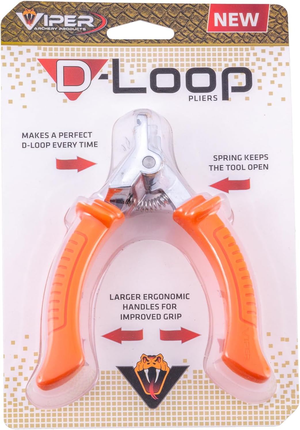 VIPER Archery D Loop Pliers for Compound Bows | 400 lb Pressure Tool for Secure Bowstring Attachment, Accurate Arrow Flight & Easy D-Loop Installation | Archery Accessories & Equipment