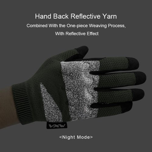 VXW Bike Gloves for Men Full Finger Touchscreen Motorbike Gloves High Protection Cycling Gear for BMX ATV Road Racing(Large)