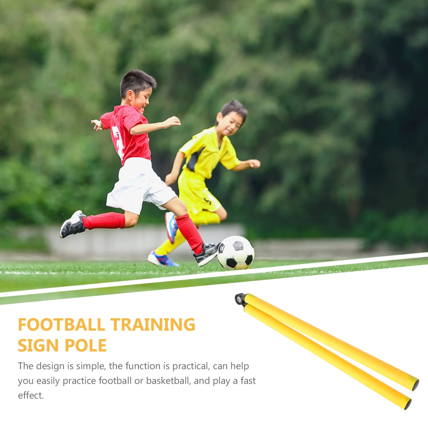 Football Training Rod Waterproof Sign Rod Basketball Skill Sign Training Pole Football Pole Agility Skating Reusable Basketball