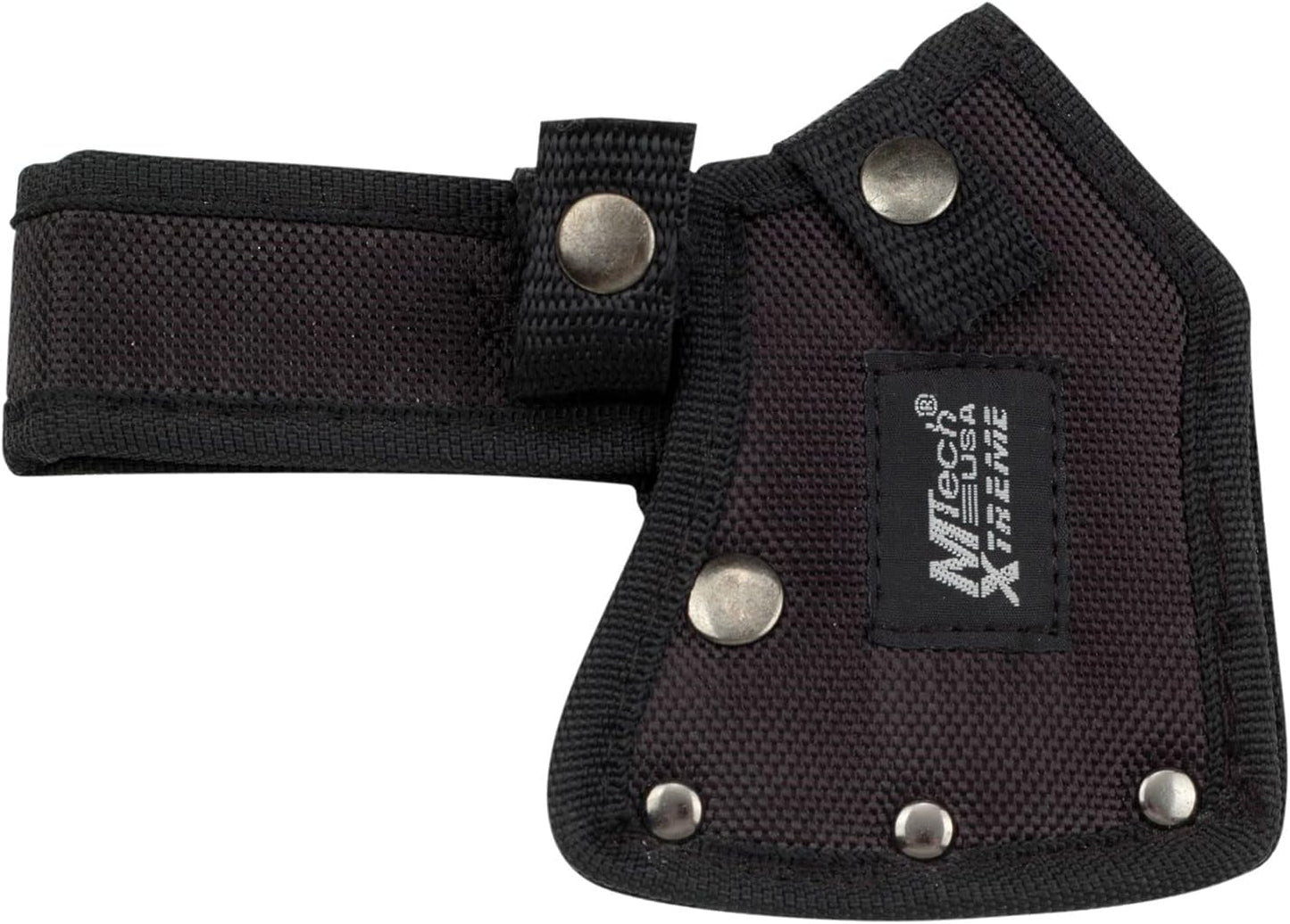 MTech USA Xtreme – Axe – Stonewashed Finish Stainless Steel Axe Blade, Black G10 Handle, Full Tang Construction, Includes 1680D Nylon Sheath, EDC, Tactical – MX-AXE10BK