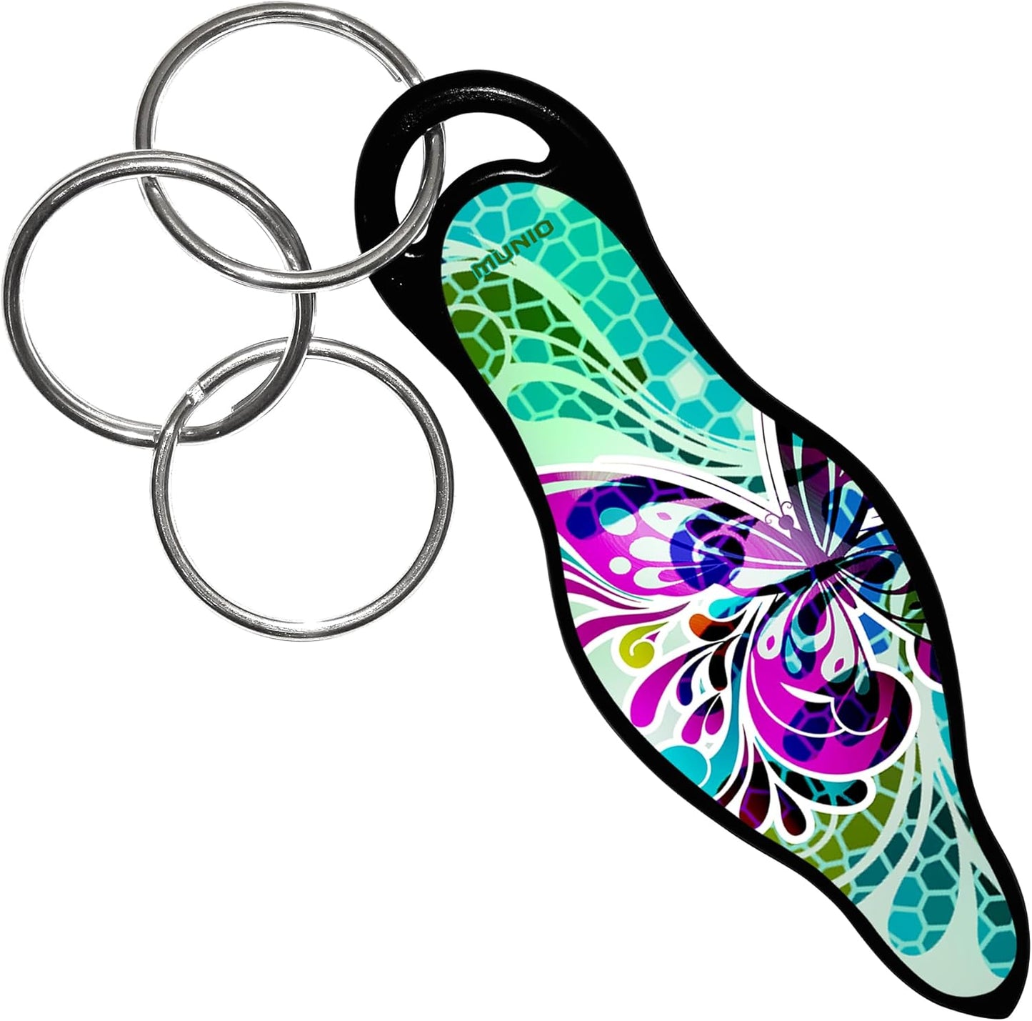 MUNIO Self Defense Keychain – Lightweight, Stylish & Portable Safety Tool for Women & Men – Non-Lethal Kubotan, Easy to Use