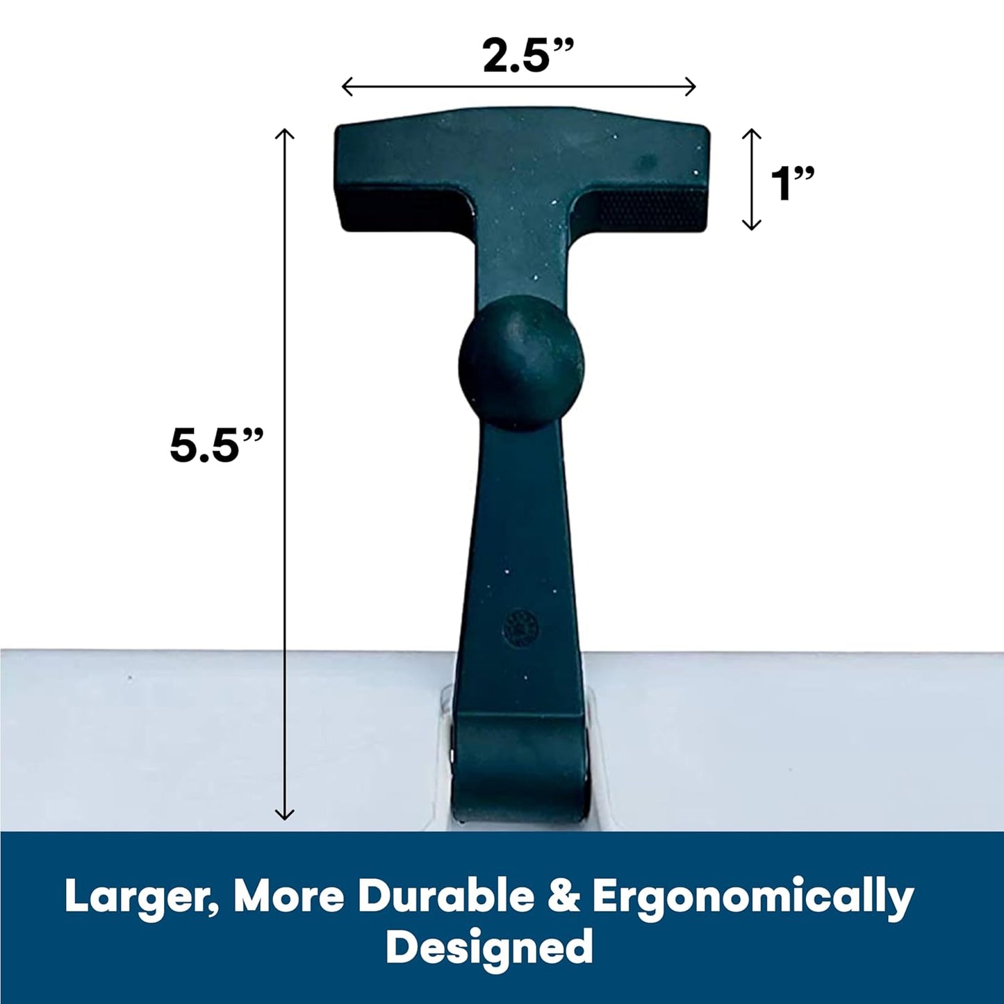 Beast Cooler Accessories 2-Pack Replacement Lid Latches for Yeti and RTIC - Black Rubber, Cooler Latches Replacement for Yeti, RTIC, and More - Hard Handle Grips, 20 Inches