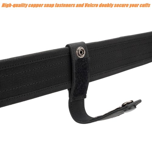 TACNEX Handcuff Strap w/Snap Closure Cuff Holder Nylon Keeper Chain/Hinged Cuffs Carrier Quick Release Clip Hook for ASP Handcuff Duty Belt (Nylon Strap with Copper Snap, 1 PCS)