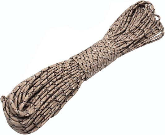 100ft Type III 7 Strand Core Paracord 550 Parachute (5# Desert Camo)