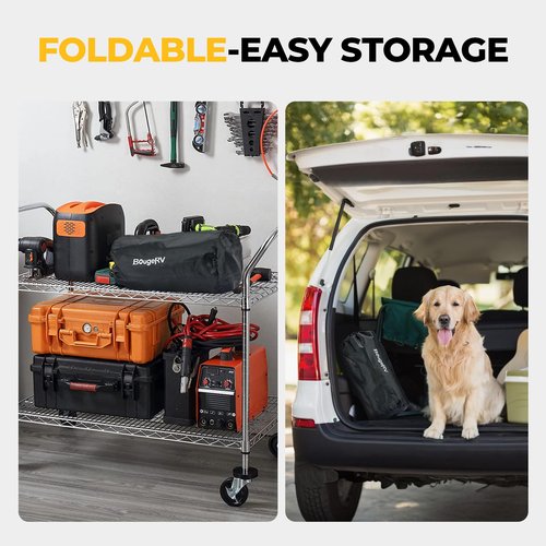 BougeRV Soft Roof Rack Pads, 31.5" Surfboard Car Rack for SUP Kayak Ladder Luggage Carrier, Universal for Different Shapes of Cross Bars, Water-Resistant Crossbar Pads with 2 Endless Ratchet Straps