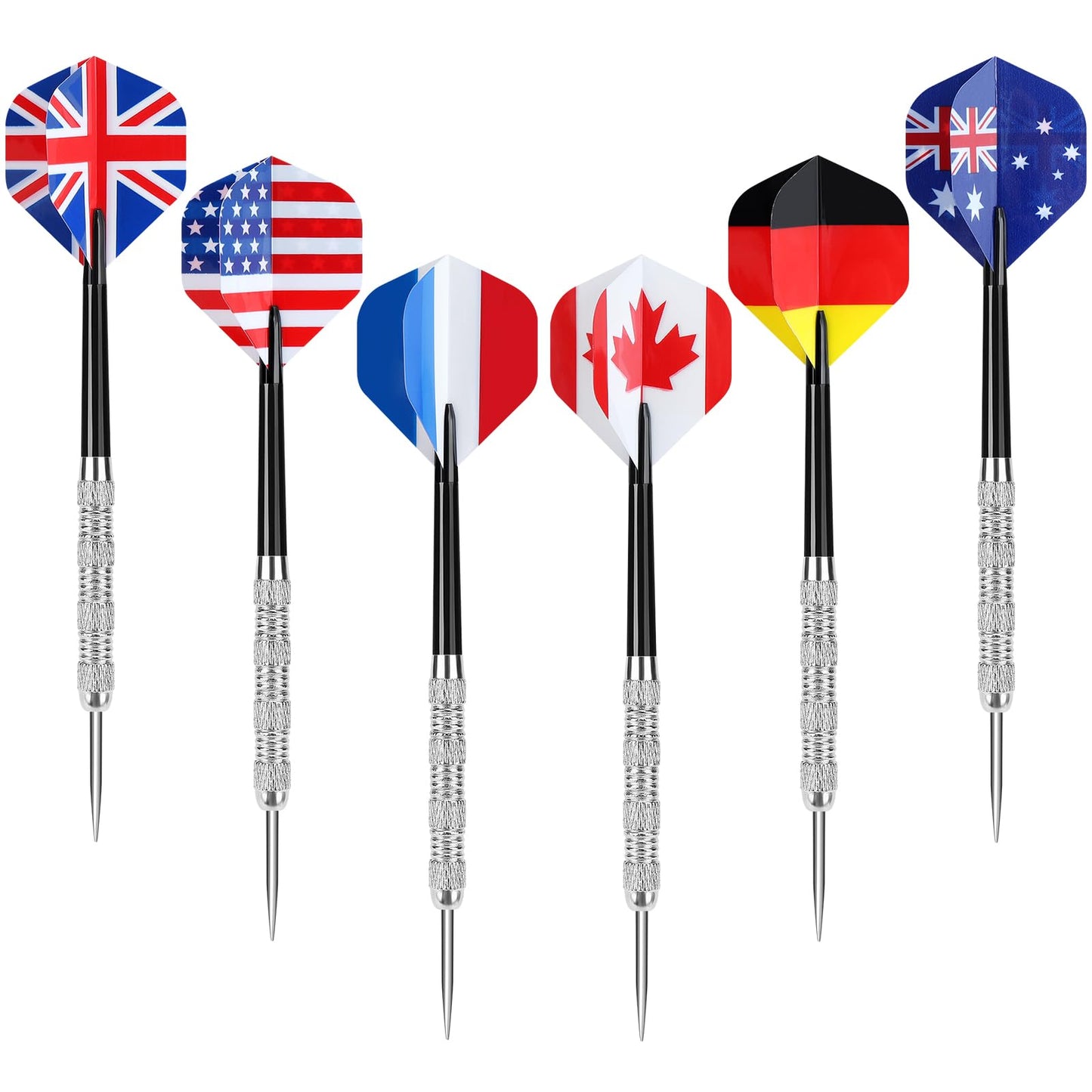 Accmor Metal Tip Darts, Steel Tip Darts, 14 Grams Professional Metal Darts, Darts Metal Tip Set, Metal Darts for Dartboard, 18 pcs ﻿