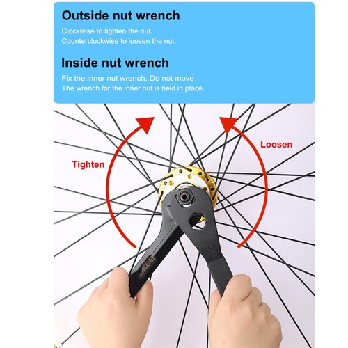 SONZUIA Bike Cone Wrench Set Tool (13, 14, 15, 16mm) Bicycle Wheel Hub Axle Nut Install Remover Cycling Spanner