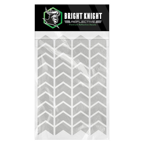 Chevron Hard Hat Reflective Stickers, 1" White Acyclic Adhesive Vinyl Tape with 3M Reflector for High-Visibility at Night