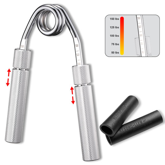 Adjustable Hand Grip Strength Trainer, Full Aluminum Alloy Handle, Grip Strength Adjustable Range 50-150 lbs