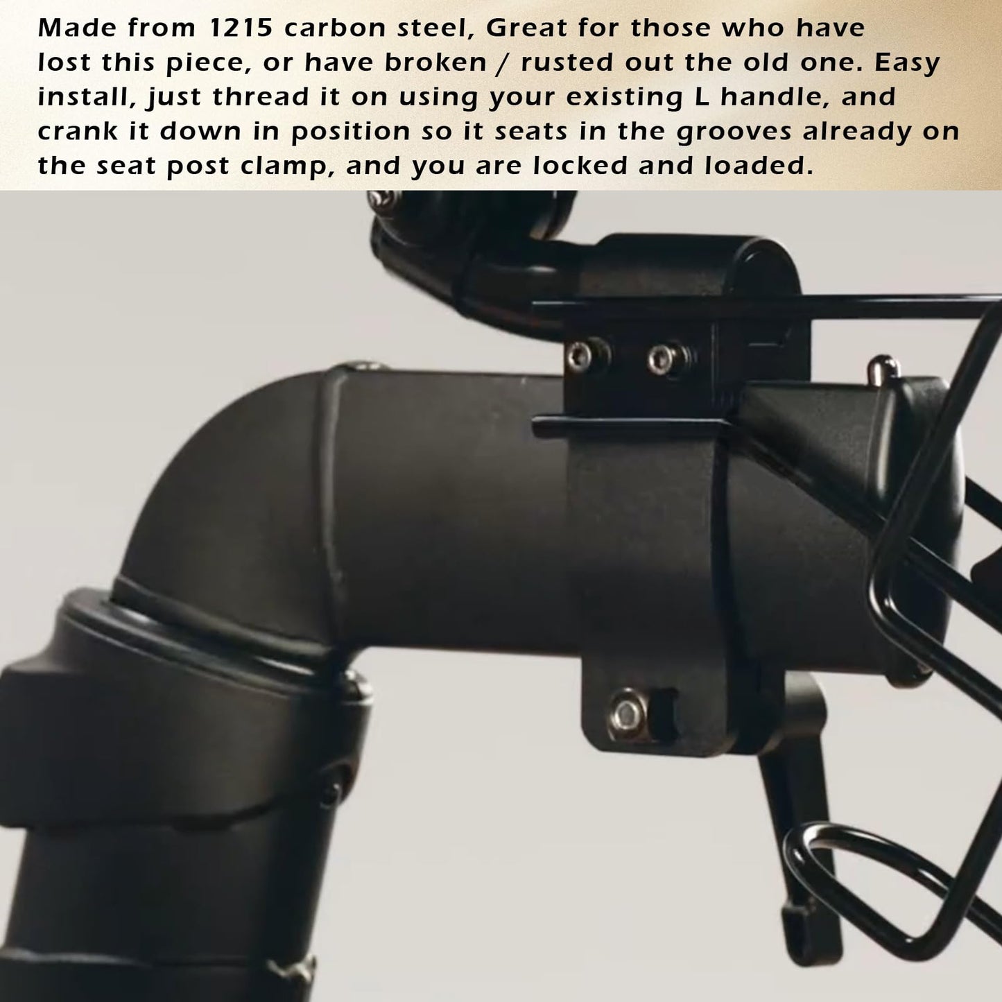 AQDD Exercise Bike Horizontal Seat Adjustment Lever and Square Nut Kit for Peloton Seat Lever Replacement Handle Parts