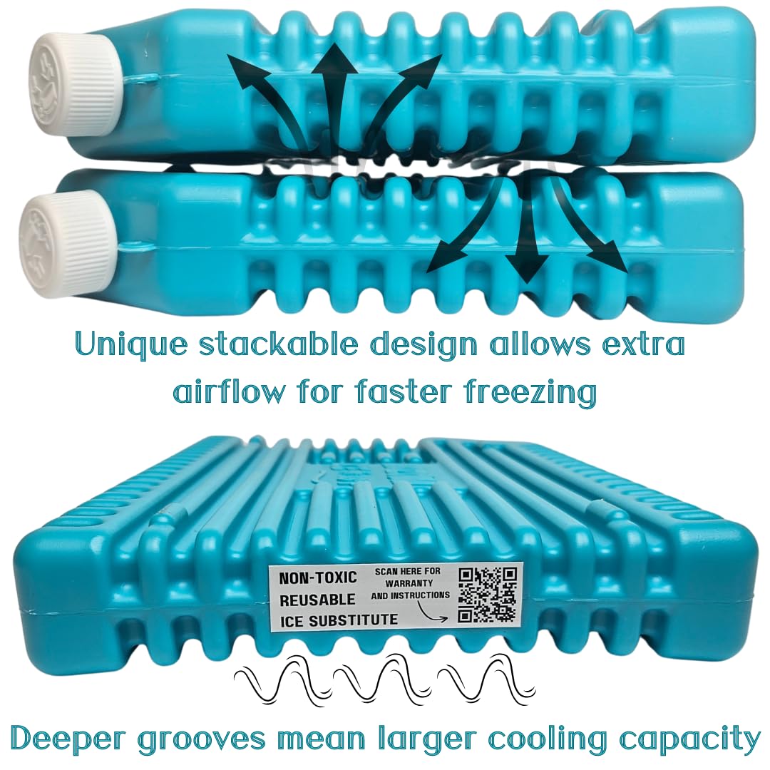 Arizona Ice Industrial Ice Packs | Replaces 10lbs of Ice |18°F (-8°C) | Deepest Grooves | May Freeze Drinks | USA Company | 12" x 9" | Two Pack