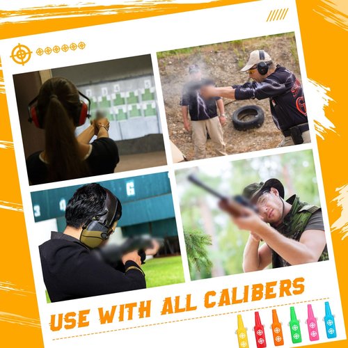 Tiangrid 6 Pack Shooting Bottles Shatterproof Bottle Targets with Rope Hanging Targets for Firearm Target Practice Shooting Accessories for Indoor Outdoor Gun Ranges