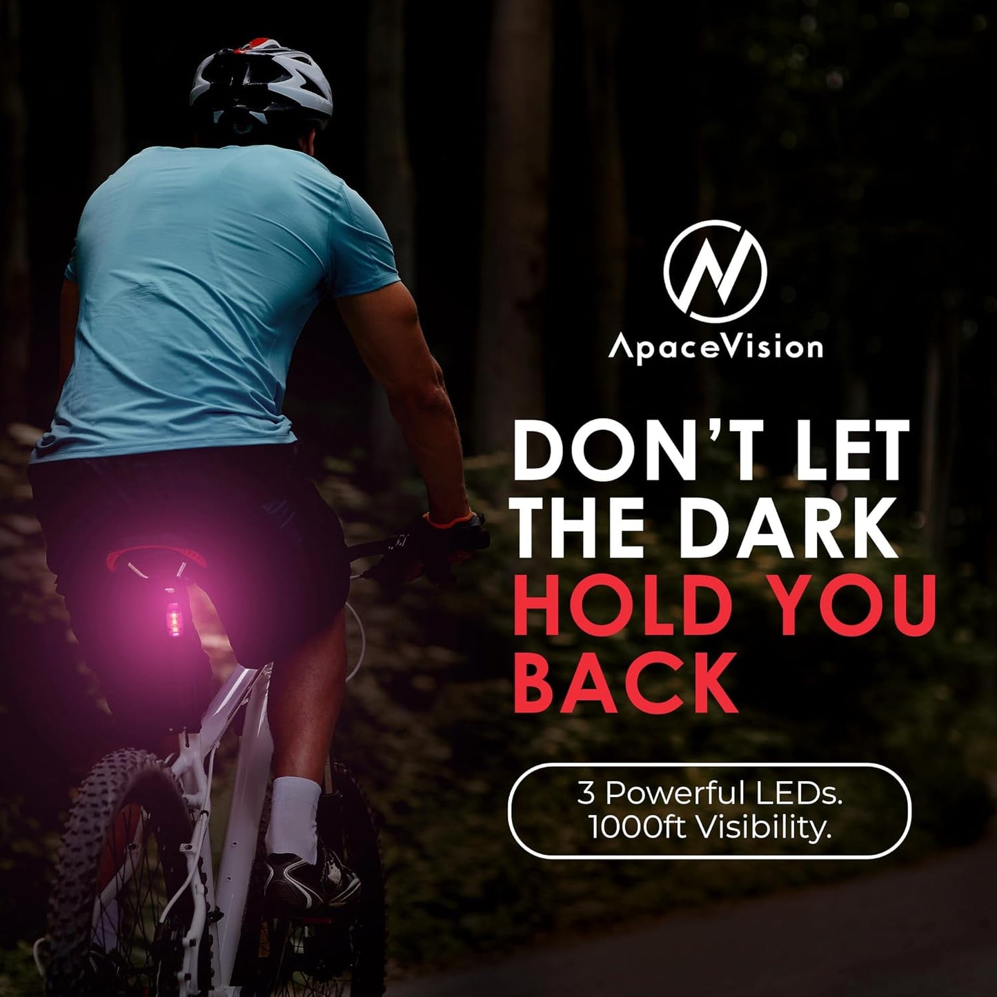 EverLightFX USB Rechargeable LED Safety Light (2 Pack) by Apace - Super Bright Bike Tail Light Works Brilliantly as Running Light for Joggers, Pets, Bicycle Strobe or Rear Clip On Lights