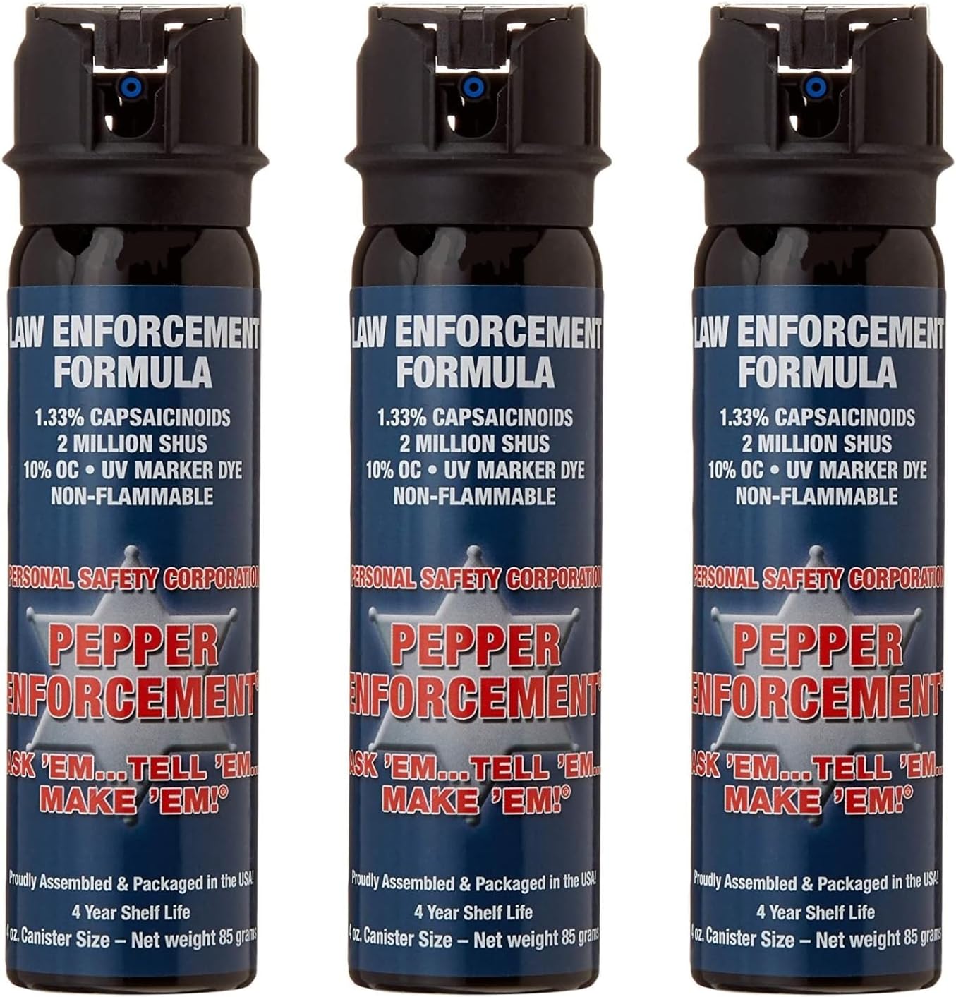4 oz. Splatter Stream Pepper Spray for Self Defense - Maximum Police Strength 10% OC Formula, Emergency Personal Protection, Flip Top Safety for Quick and Accurate Aim