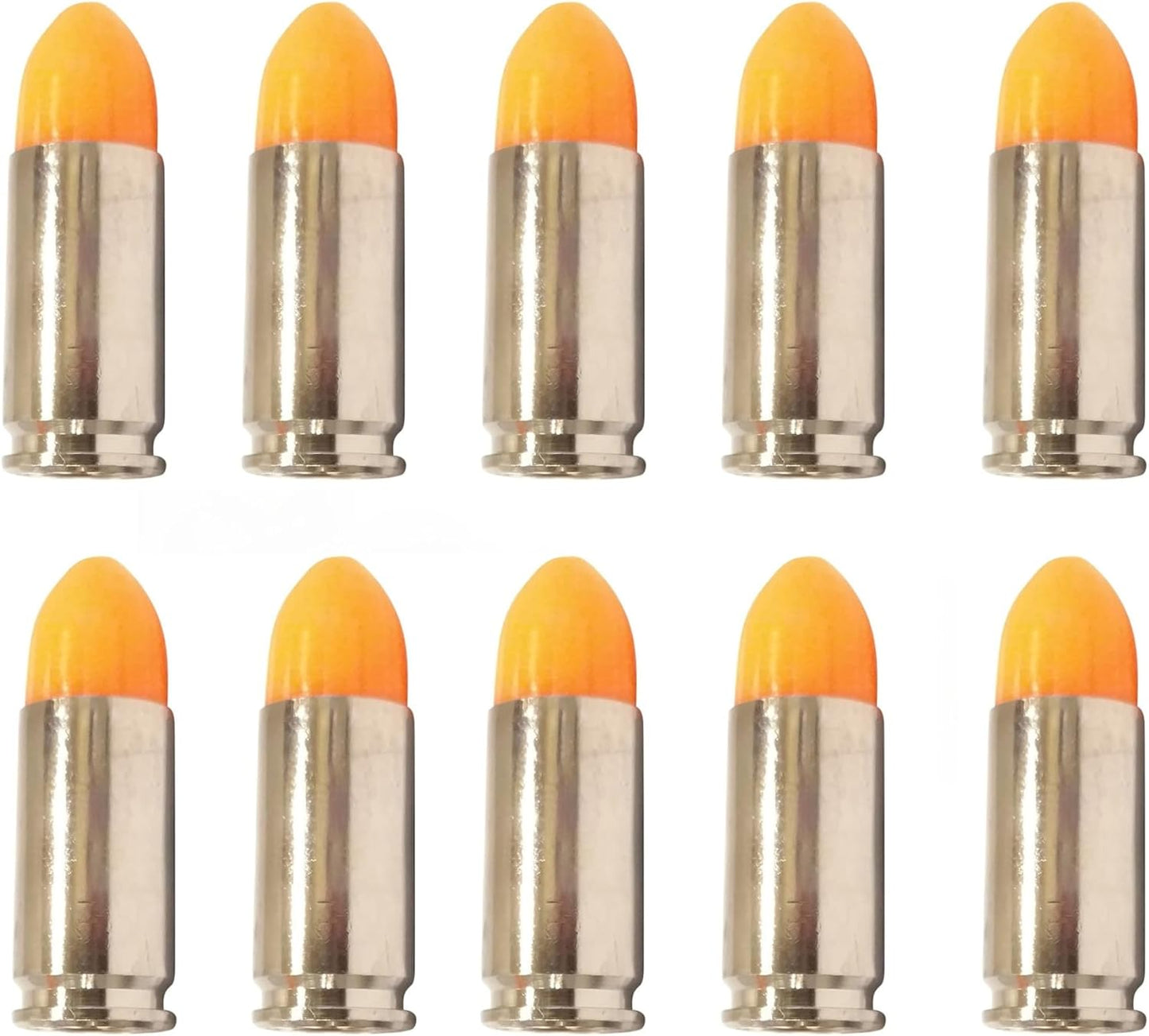ST Action Pro 9mm Snap Caps – Orange Safety Trainer Dummy Rounds, Reusable Dry Fire Training Ammunition (10-Pack) for Gun Owners
