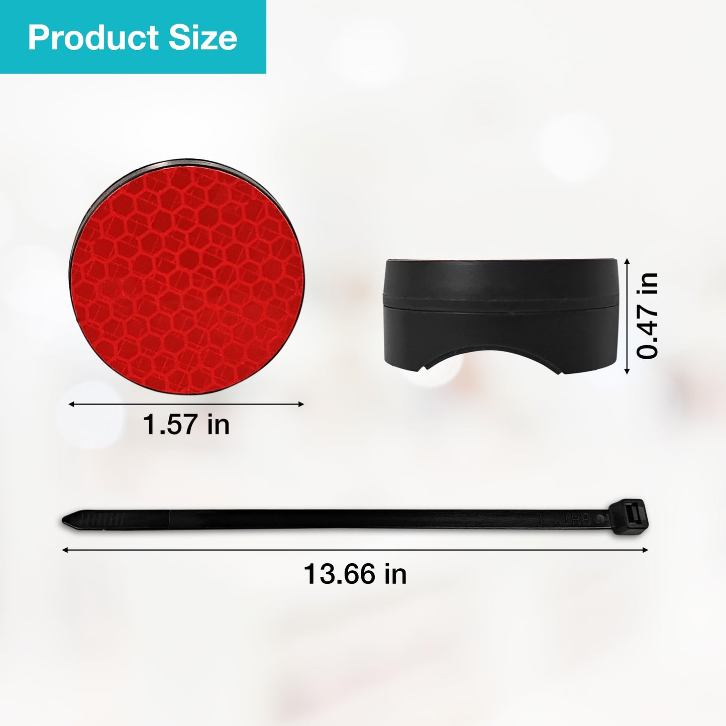 Premium Bike Reflector Airtag Holder - Anti-Theft Safety Solution for Your Bicycle - Enhance Visibility and Track Your Bike - Ensure Peace of Mind.