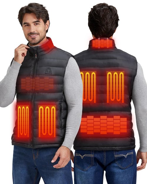Men's Heated Vest with 20000mAh Battery Pack for All day heating,Lightweight Mens Heated Vest for men suit for Work Golf Hunting