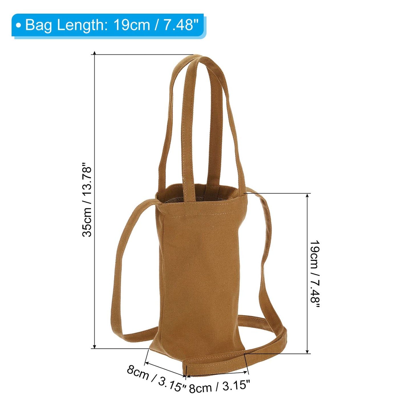 PATIKIL Water Bottle Holder with Strap, Portable Water Bottle Carrier Wide-Open Water Bottle Sleeve Pouch for Camping, Fishing, Hiking, Brown