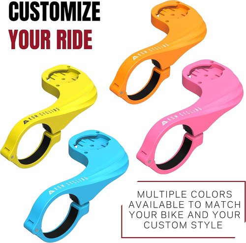 KOM Cycling Orange Garmin Bike Mount from Garmin Edge Mount Designed for Garmin Edge 530 and Other Garmin Models