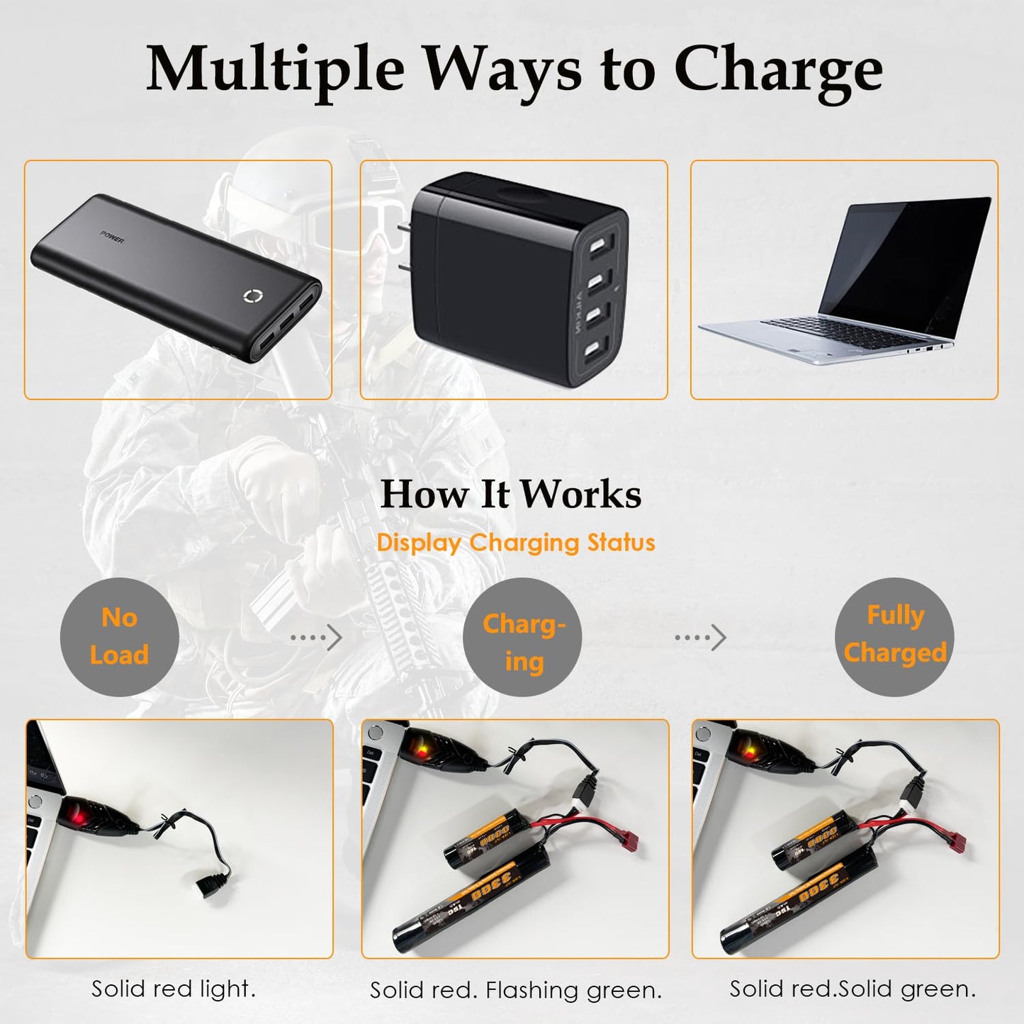 VICMILE 3300mAh Airsoft Battery 11.1V Nunchuck Battery with Dean-Style T Plug and Mini Tamiya Cable 3S Rechargeable Stick Shape Butterfly Fit for aeG AK47 M4 MP5 and Most Airsoft Model Guns Rifles